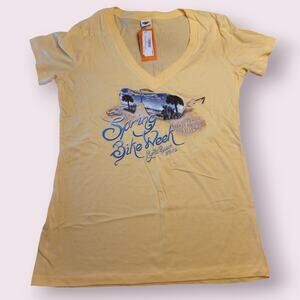 NWT Harley Davidson Women’s XL Yellow Bike Week 2016 Graphic Tee Y2K